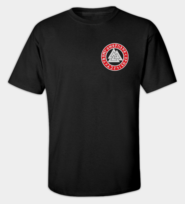 Valknut brodeerattu t-paita