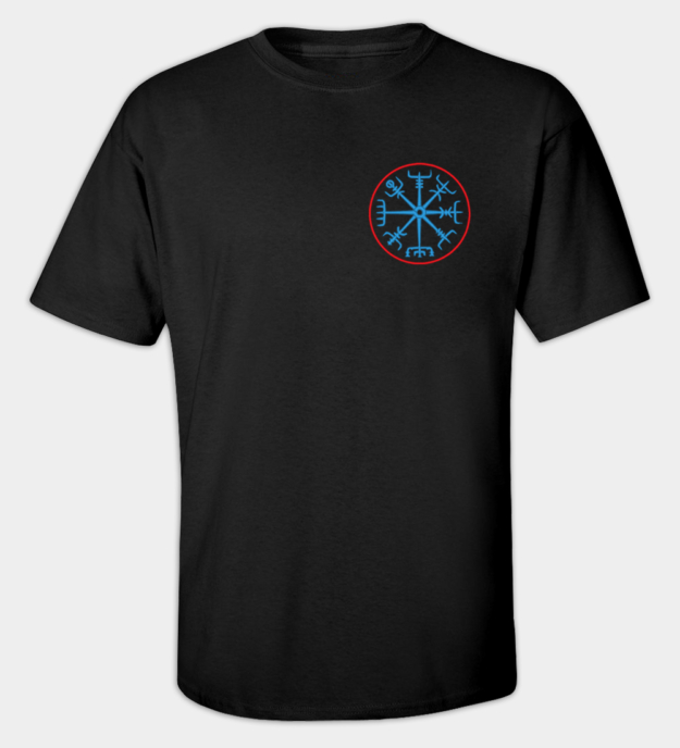 Vegvisir brodeerattu t-paita