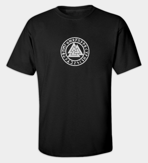 Valknut brodeerattu t-paita